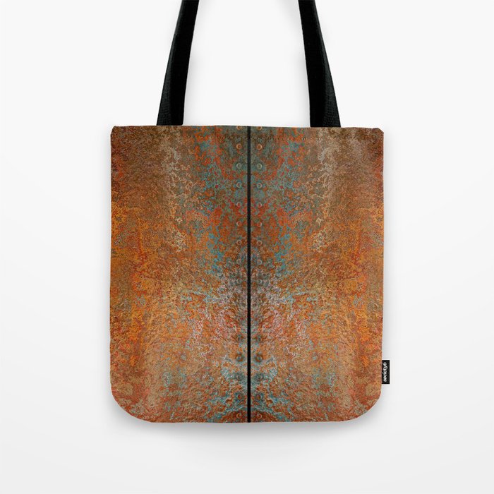 Rustic Vintage Rust Tote Bag Gallery Image 1