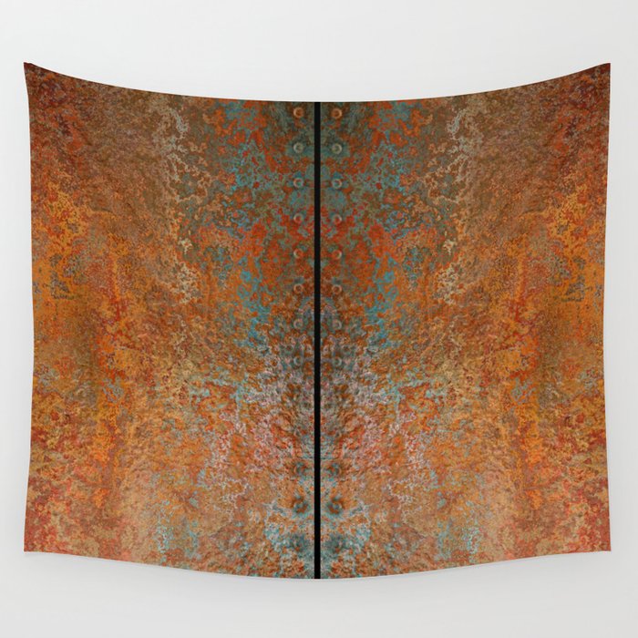 Rustic Vintage Rust Wall Tapestry Gallery Image 1