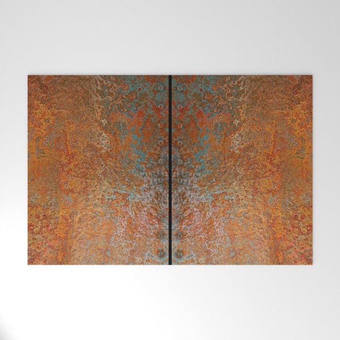 Rustic Vintage Rust Welcome Mat Gallery Image 1