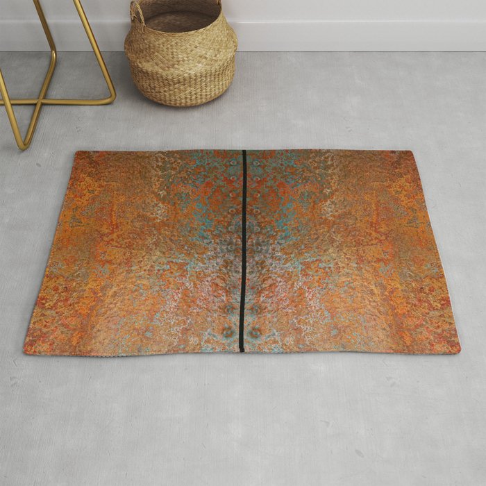 Rustic Vintage Rust Rug Gallery Image 1