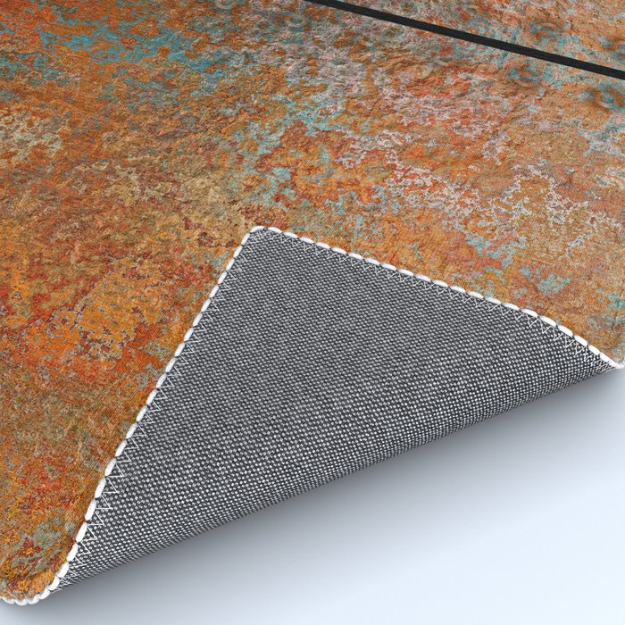Rustic Vintage Rust Rug Gallery Image 4