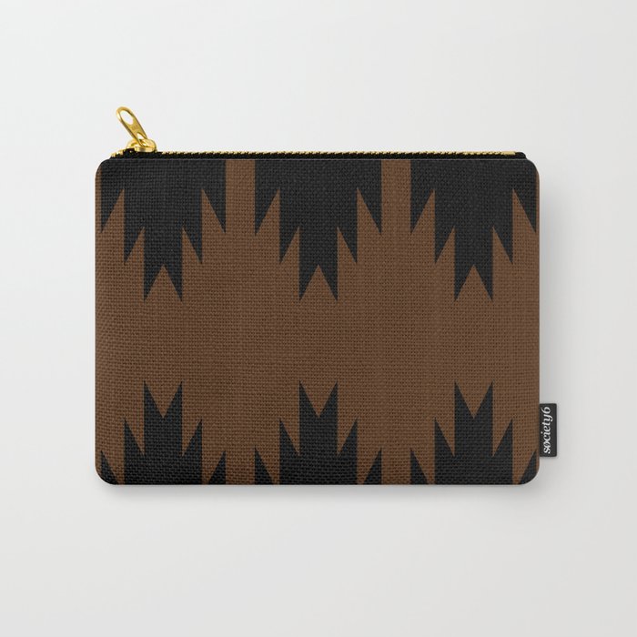 Geometric Southwestern Minimalism - Earthy Burnt Orange Carry All Pouch Gallery Image 1