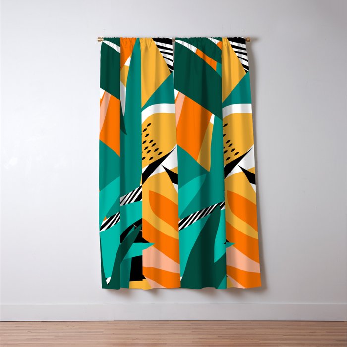 Jungle Abstract Window Curtain Gallery Image 3