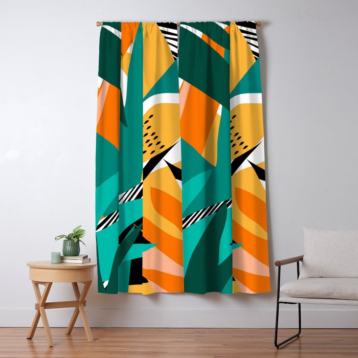 Jungle Abstract Window Curtain Gallery Image 5