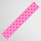 Midcentury Stars and Dots Preppy Pink and Red Pattern Table Runner Gallery Image 3