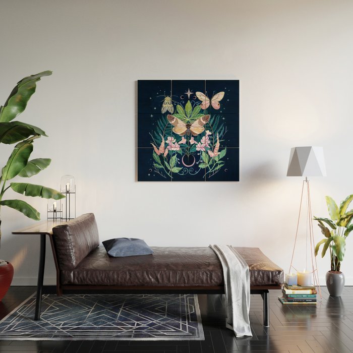 Cicada Moon Wood Wall Art Gallery Image 2