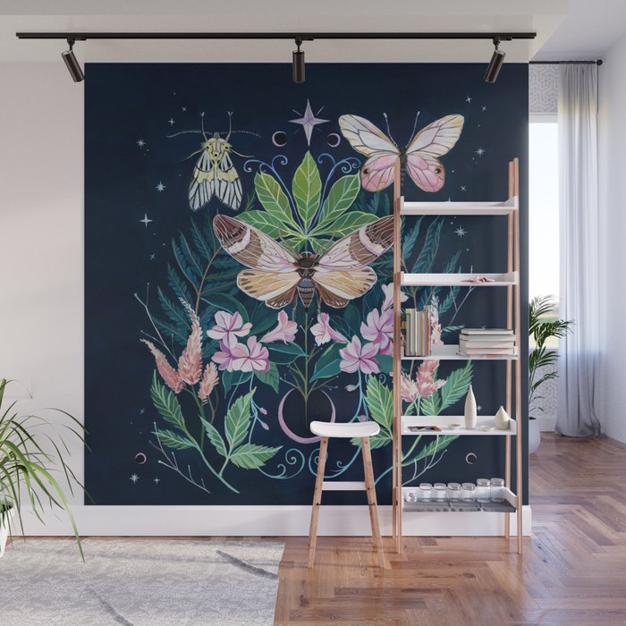 Cicada Moon Wall Mural Gallery Image 1