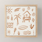 Modern Surf Shack . copper Mini Art Print Gallery Image 1