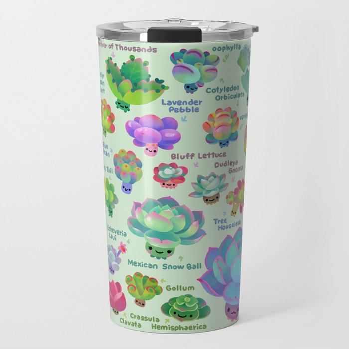 Baby succulent 2 - green Travel Mug Gallery Image 1