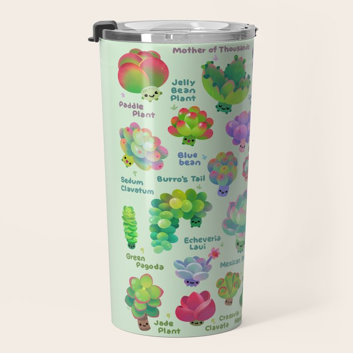 Baby succulent 2 - green Travel Mug Gallery Image 3