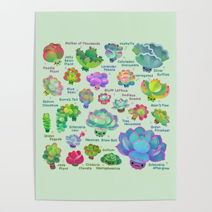 Baby succulent 2 - green Poster Gallery Image 4