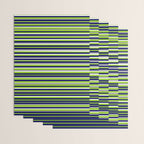 Fine Stripes Cheerful Pattern in Lime Green, Spring Green, Navy Blue, Gray Grey, White  Wrapping Paper Gallery Image 3