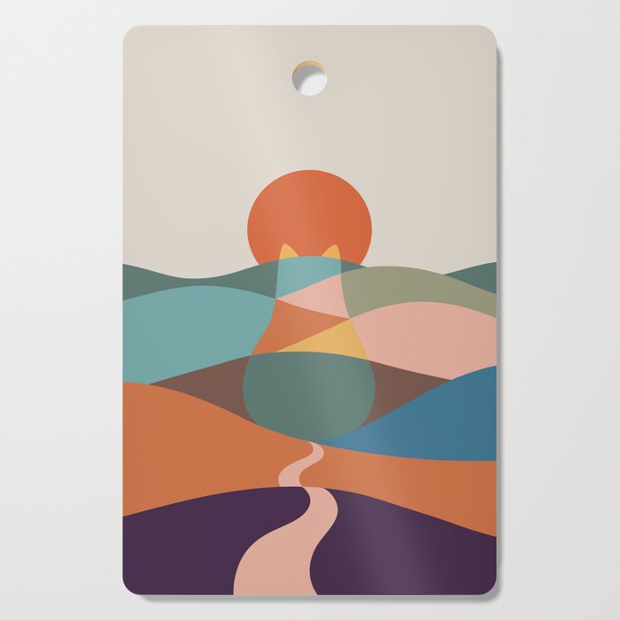 Cat Landscape 65 Cutting Board Gallery Image 1