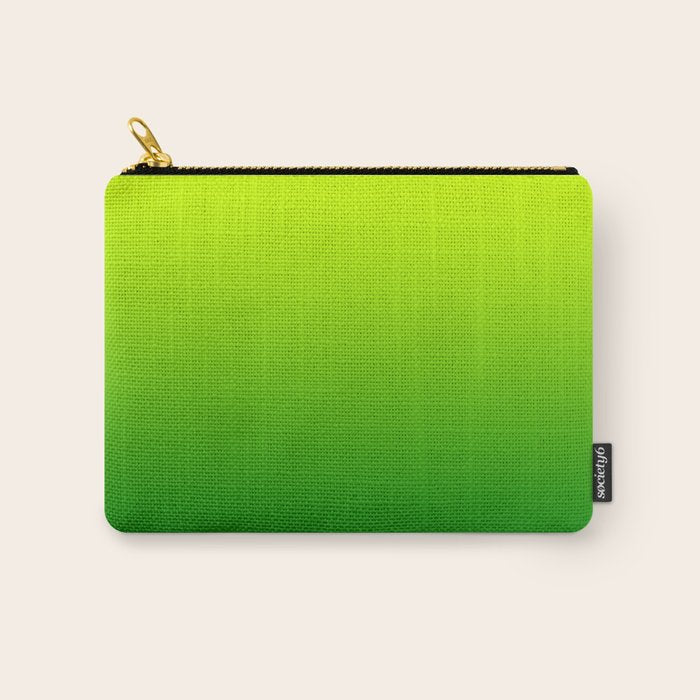 Bright Chartreuse Green Ombre Carry All Pouch Gallery Image 1
