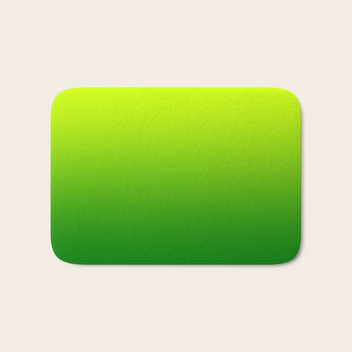 Bright Chartreuse Green Ombre Bath Mat Gallery Image 1