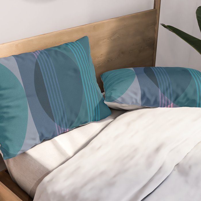 Abstraction_BLUE_LANDSCAPE_MOONLIGHT_NATURE_POP_ART_)521A Pillow Sham Gallery Image 2