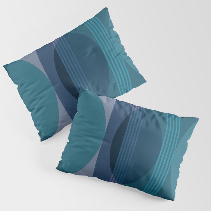 Abstraction_BLUE_LANDSCAPE_MOONLIGHT_NATURE_POP_ART_)521A Pillow Sham Gallery Image 1