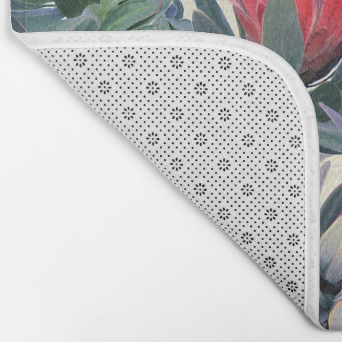 Painted Protea Pattern Bath Mat Gallery Image 2