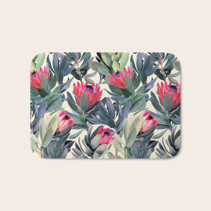 Painted Protea Pattern Bath Mat Gallery Image 1