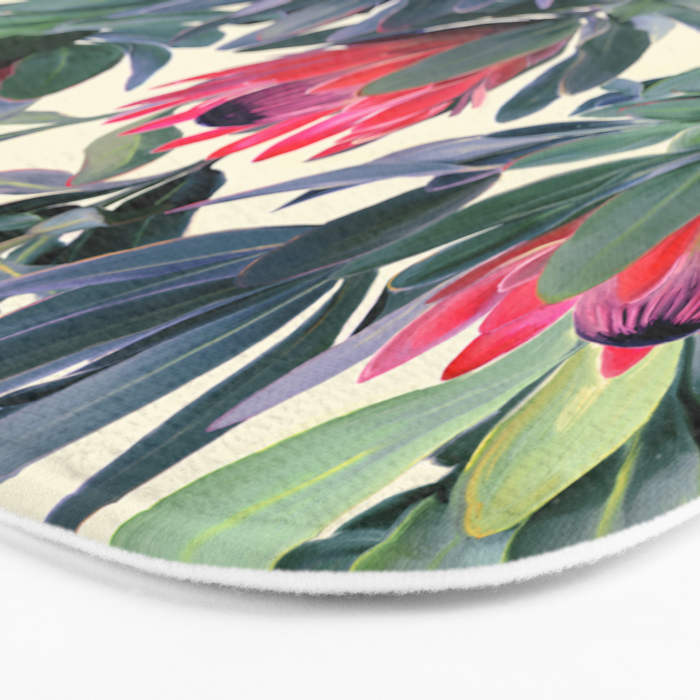 Painted Protea Pattern Bath Mat Gallery Image 3