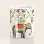 Chinoiserie Indian Elephant & Monkey Exotic Floral Coffee Mug Gallery Image 4