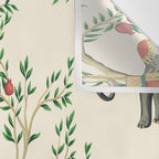 Chinoiserie Indian Elephant & Monkey Exotic Floral Wall Tapestry Gallery Image 3