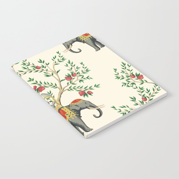 Chinoiserie Indian Elephant & Monkey Exotic Floral Notebook Gallery Image 2