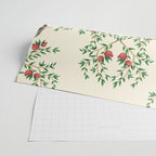 Chinoiserie Indian Elephant & Monkey Exotic Floral Wrapping Paper Gallery Image 2