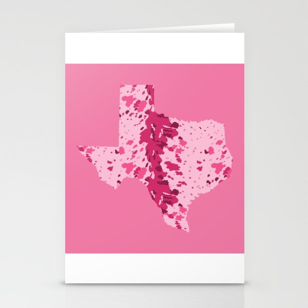 Texas Pink Longhorn Stationery Card Gallery Image 2