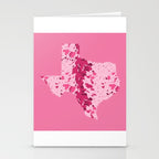 Texas Pink Longhorn Stationery Card Gallery Image 2