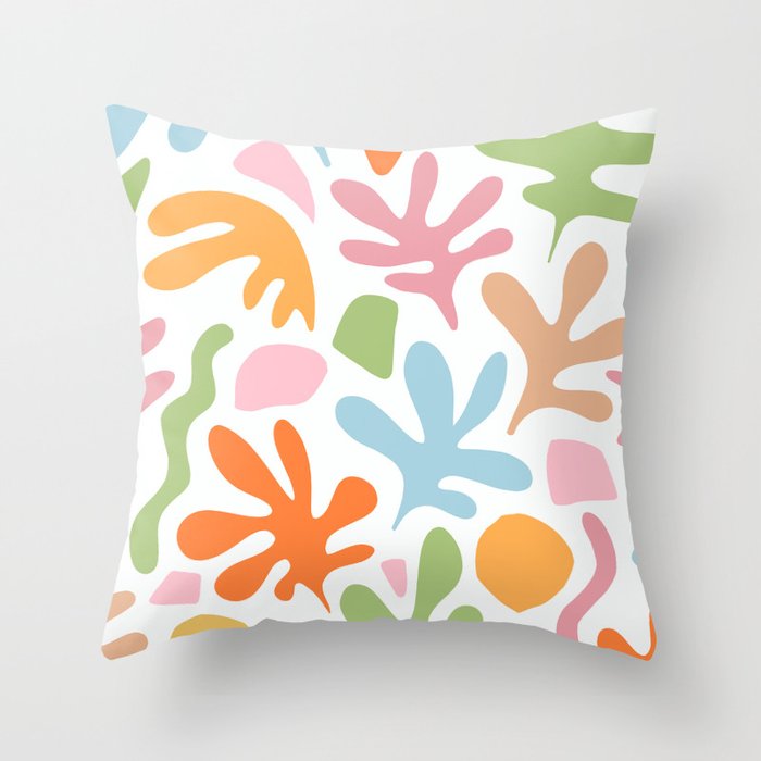 Matisse cut-outs - Spring Poster Throw Pillow Gallery Image 1