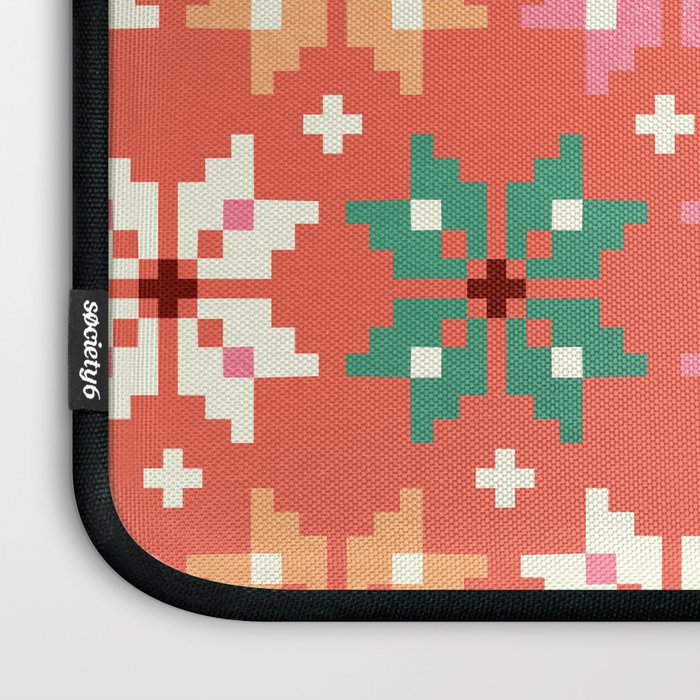 Winter Quilt Pattern no2 Laptop Sleeve Gallery Image 3