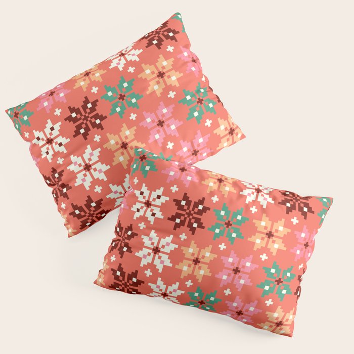 Winter Quilt Pattern no2 Pillow Sham Gallery Image 3