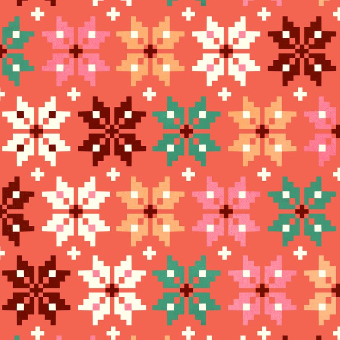 Winter Quilt Pattern no2 Coffee Mug Gallery Image 2