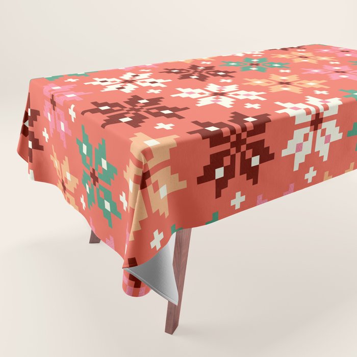 Winter Quilt Pattern no2 Tablecloth Gallery Image 1