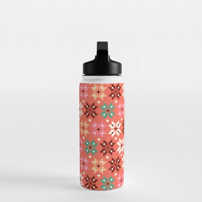 Winter Quilt Pattern no2 Water Bottle Gallery Image 3