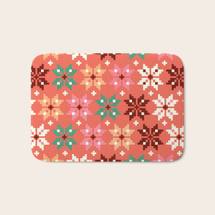 Winter Quilt Pattern no2 Bath Mat Gallery Image 1
