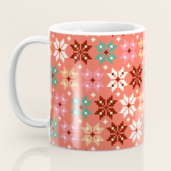 Winter Quilt Pattern no2 Coffee Mug Gallery Image 3