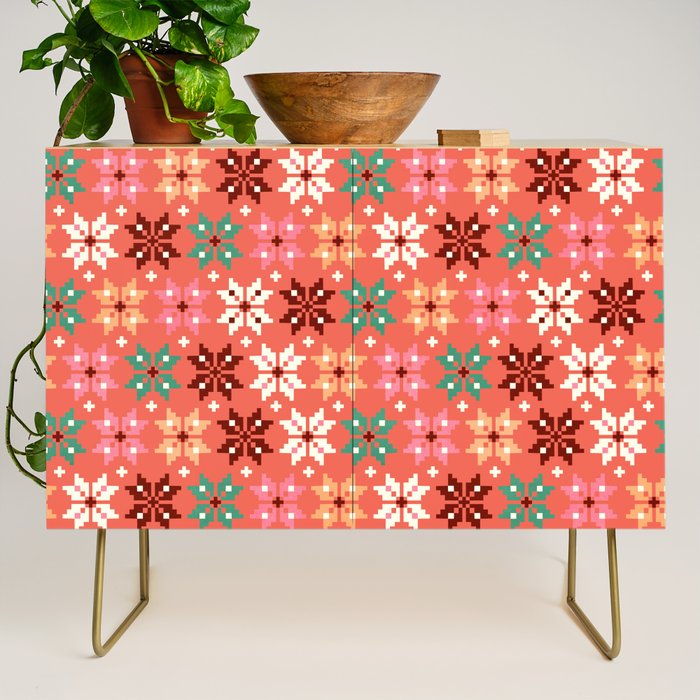 Winter Quilt Pattern no2 Credenza Gallery Image 1