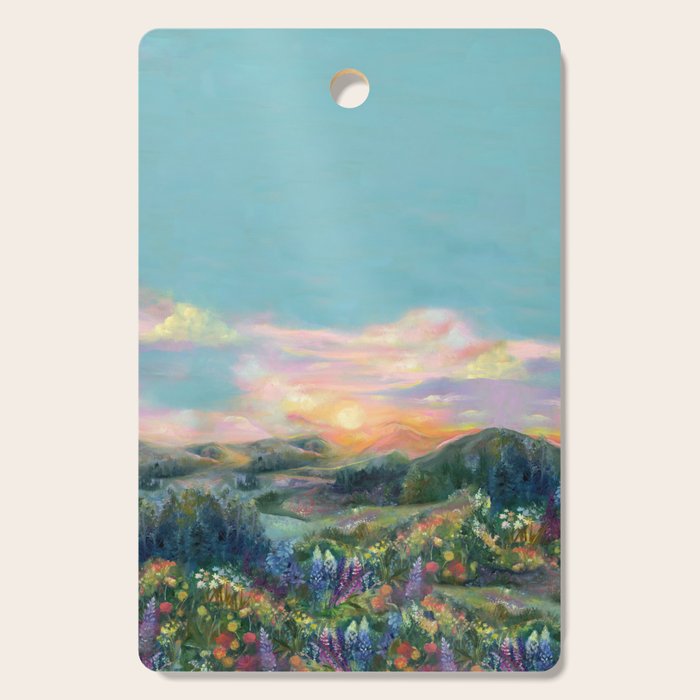 Sunset Landscape Cutting Board Gallery Image 1