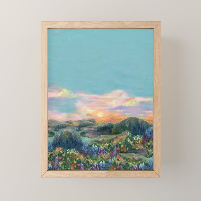 Sunset Landscape Mini Art Print Gallery Image 1