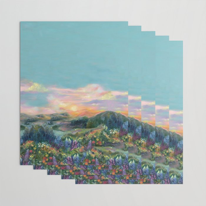 Sunset Landscape Wrapping Paper Gallery Image 3