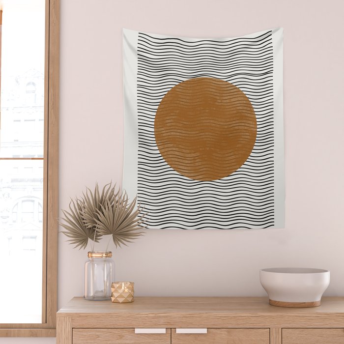 Modern Waves Wall Tapestry Gallery Image 2