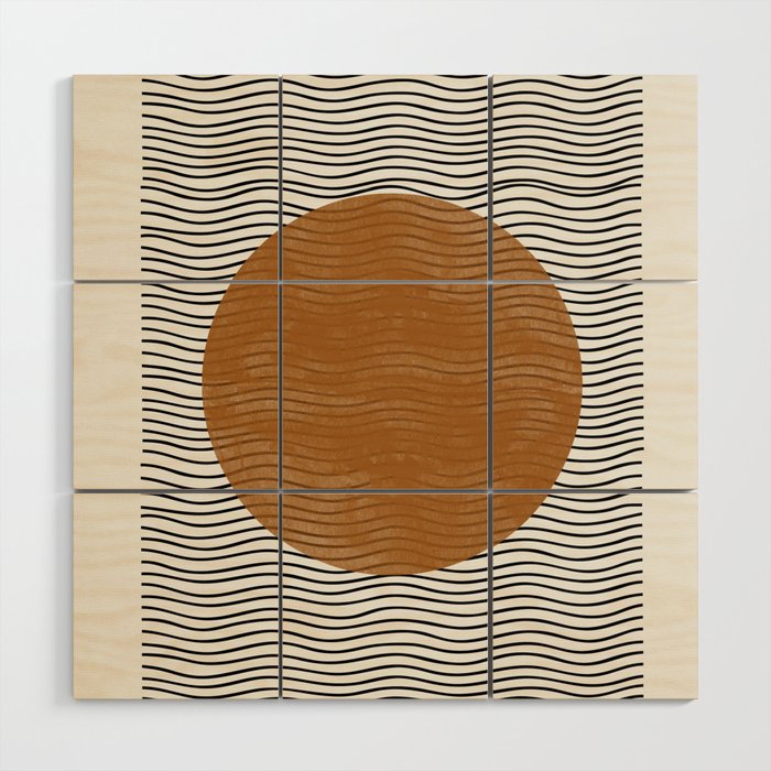 Modern Waves Wood Wall Art Gallery Image 1