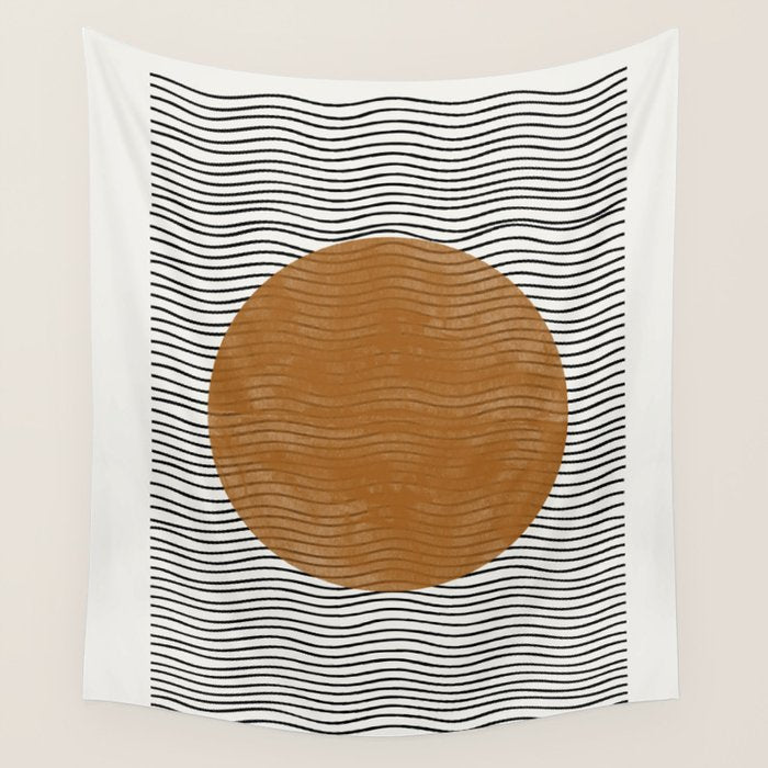Modern Waves Wall Tapestry Gallery Image 1
