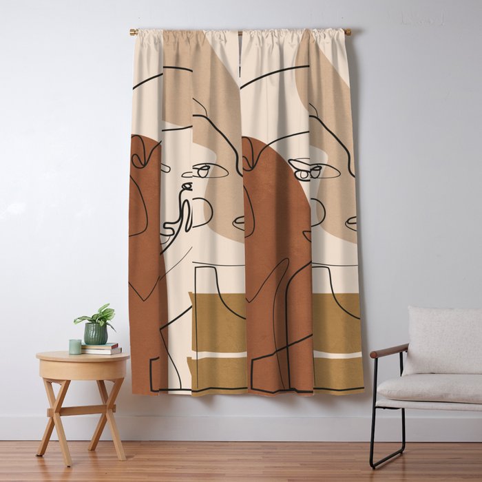 Abstract Faces 5  Window Curtain Gallery Image 1