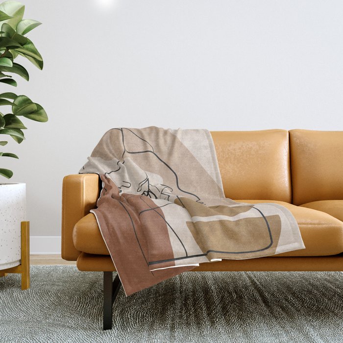 Abstract Faces 5  Throw Blanket Gallery Image 1