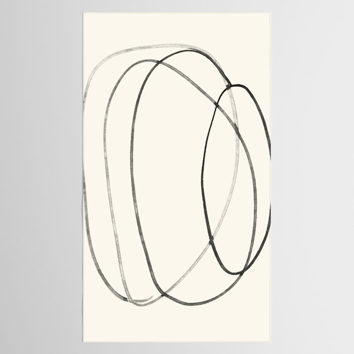 Minimal Abstract Line Art 2 Tablecloth Gallery Image 2