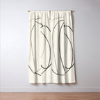 Minimal Abstract Line Art 2 Window Curtain Gallery Image 3