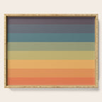 Colorful Retro Striped Rainbow Serving Tray Gallery Image 1